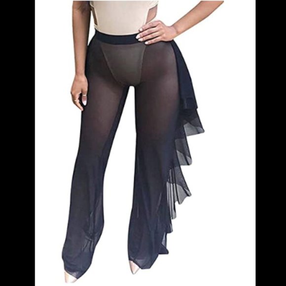 Perspective Sheer Mesh Swimsuit Cover ups Pants - Picture 6 of 6